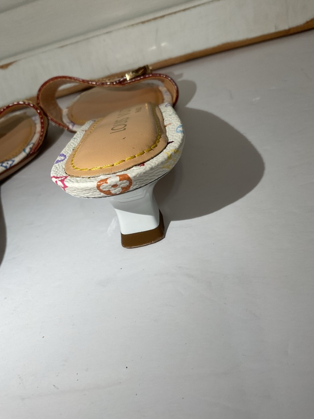 Louis Vuitton Sandals Murakami Kitten Heel Size 36.5 - Picture 6 of 14